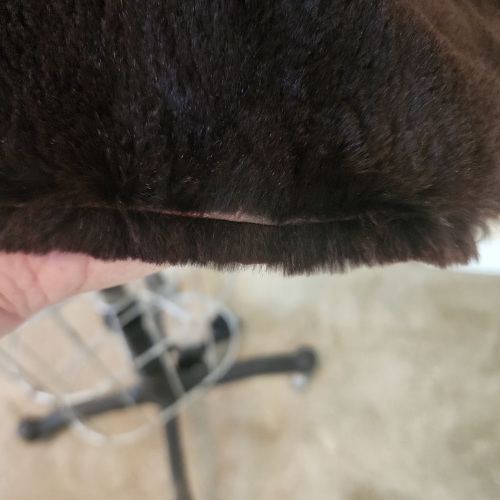 Vintage HODDERS Brown Sheared Beaver Fur Coat, Lightweight - Picture 12 of 13